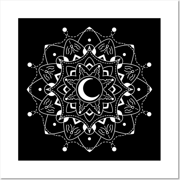 Moon Mandala | Sacred Geometry Wall Art by CelestialStudio